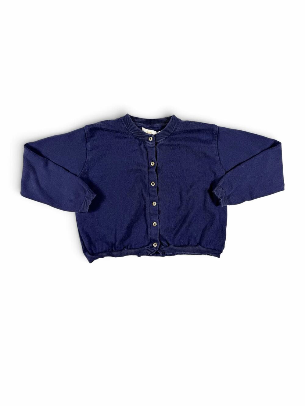Beaufort Bonnet Company Girls Pima Cotton Navy Cardigan Sweater Size 7